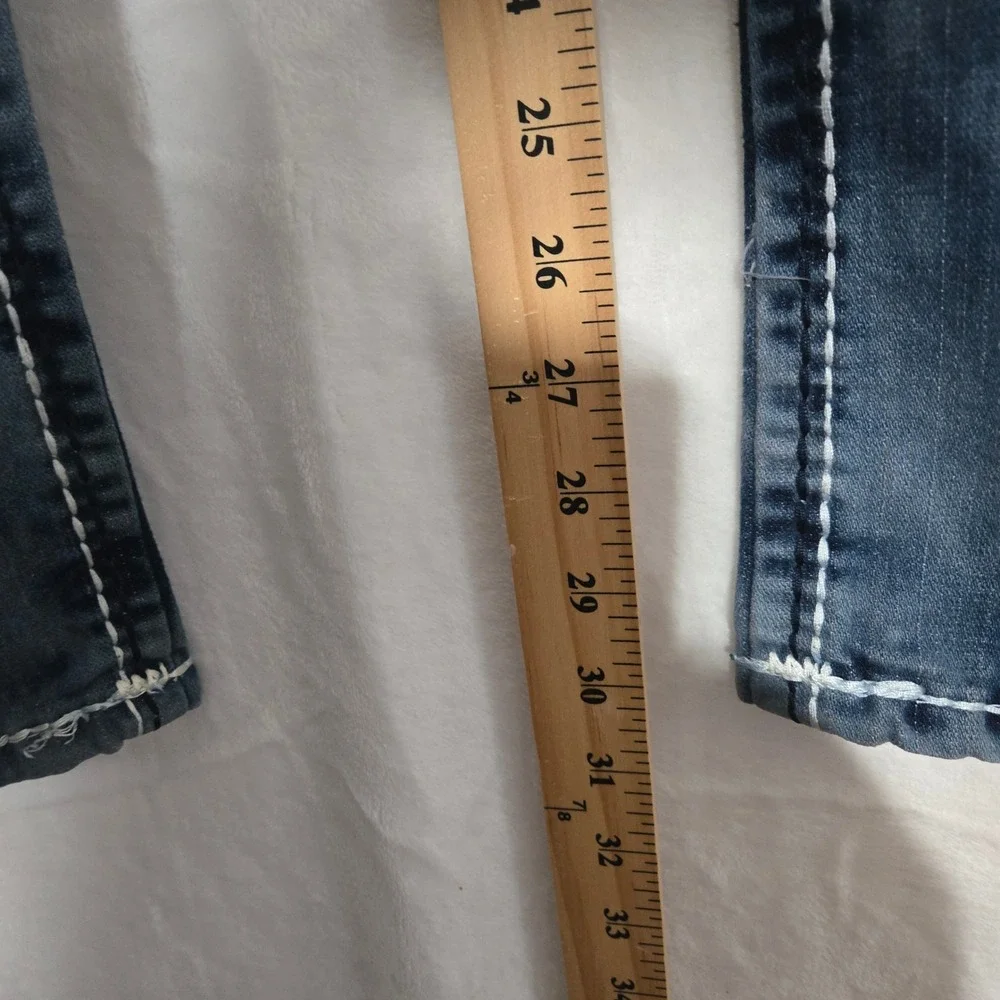 Vintage True Religion Joey Super T Jeans size 38 NWT Blue Thick White Stitch USA